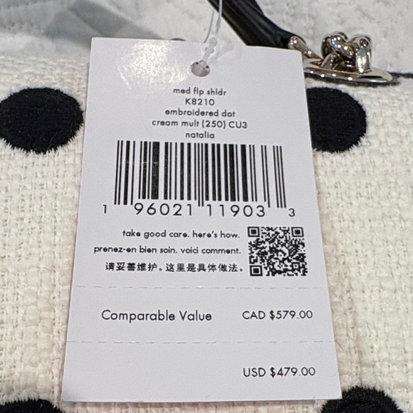Kate Spade white with polka dot Natalia bag - NWT - Picture 5 of 5